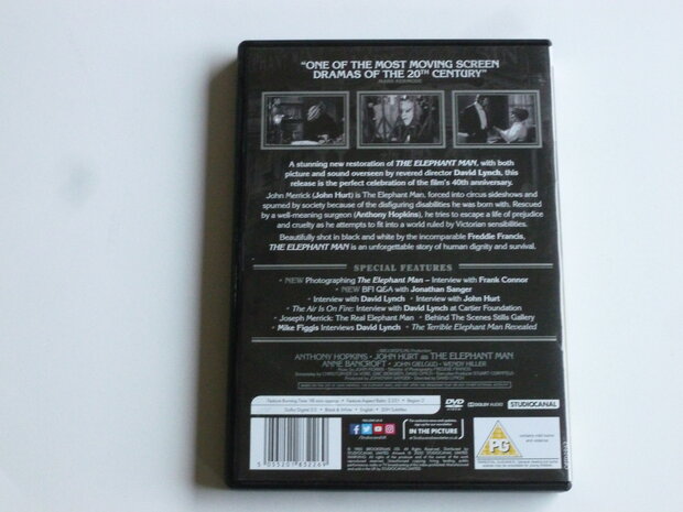 The Elephant Man - David Lynch, Anthony Hopkins, John Hurt (2 DVD) niet Nederl. ondert.
