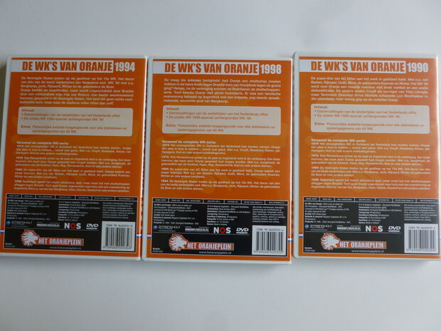 De WK's van Oranje - Jaren '74, '78,'90,'94 en '98 (5 DVD)
