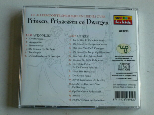 De Allermooiste Sprookjes en Liedjes over Prinsen, Prinsessen en Dwergen (2 CD)