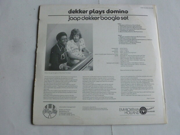 Jaap Dekker Boogie Set - Dekker plays Domino (LP) 5C05225158
