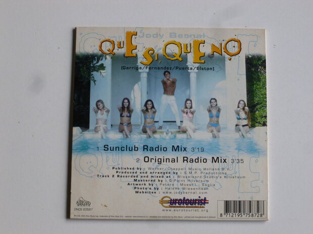 Jody Bernal - Que Si Que No (CD Single)