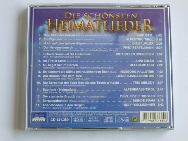 Die Sch&ouml;nsten Heimatlieder - various artists (3 CD)