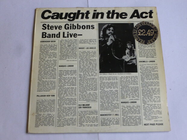 Steve Gibbons Band - Live / Caught in the Act (LP)