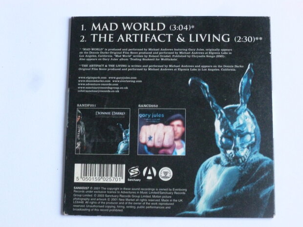 Michael Andrews feat. Gary Jules - Mad World (CD Single)