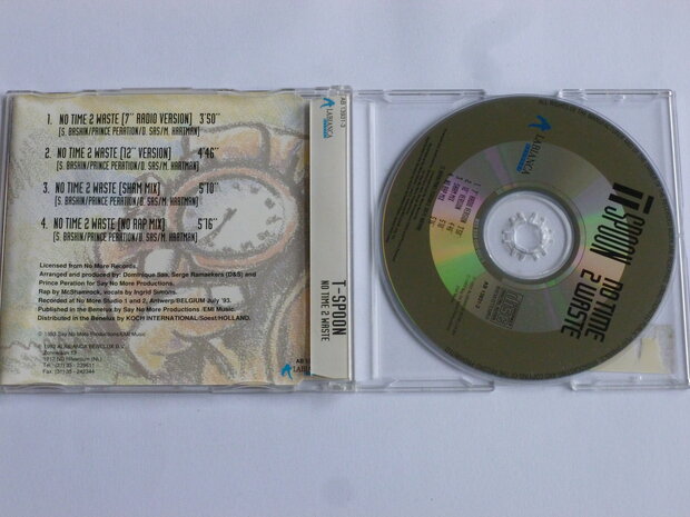 T Spoon - No time 2 waste (CD Single)