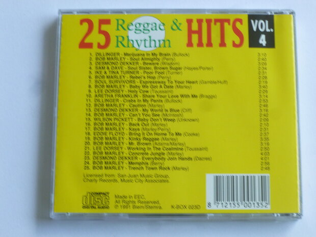 25 Reggae & Rhythm Hits - volume 4