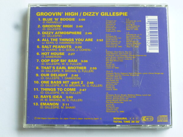 Groovin High with Dizzy Gillespie 