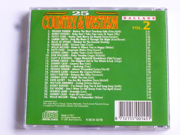 25 Country & Western Ballads  vol. 2
