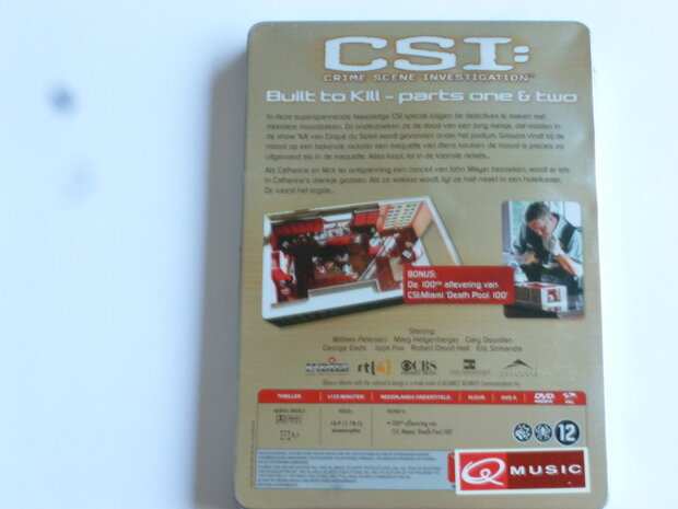 CSI= Crime Scenen Investigation - Built to Kill (DVD) metal box