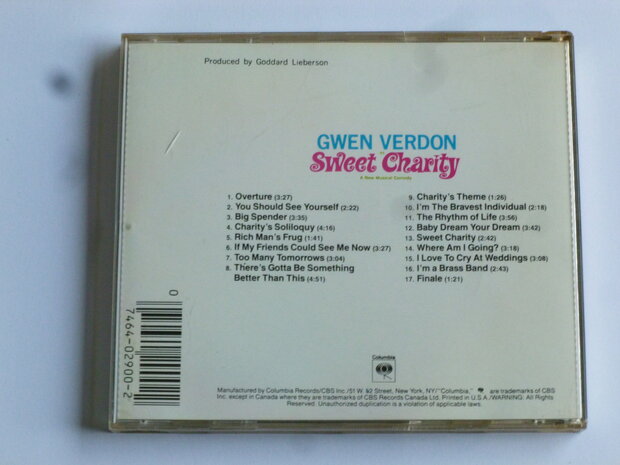 Sweet Charity - Original Broadway Cast / Gwen Verdon