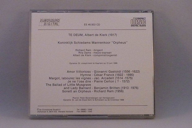 Albert De Klerk - Te Deum