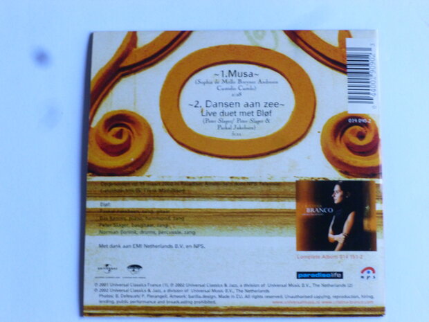 Cristina Branco - Dansen aan Zee (met Blof) cd single