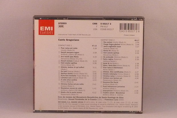 Canto Gregoriano - Dubbel CD (EMI)