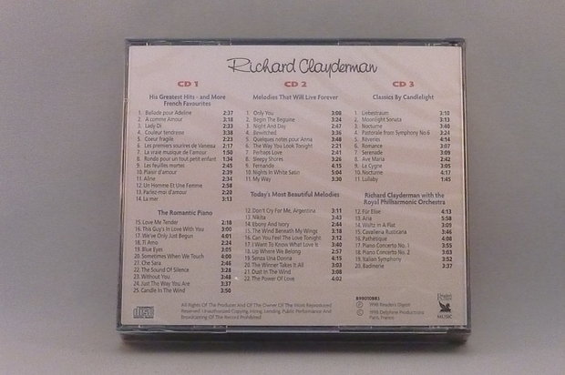 Richard Clayderman - Meesters van de Sfeermuziek Reader's Digest 3 CD (Nieuw)