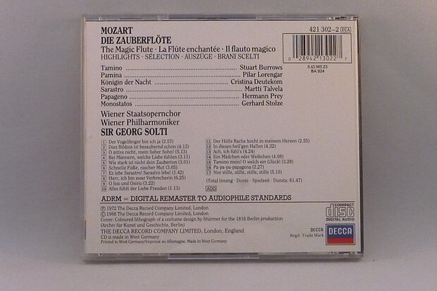 Mozart - Die Zauberflöte / Solti