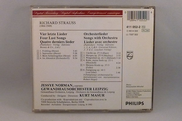 Richard Strauss - Vier Letzte Lieder / Jessye Norman