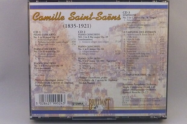 Saint-Saëns - The Complete 5 Piano Concertos (3 CD)