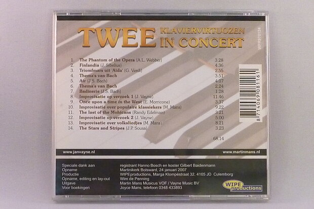 Jan Vayne / Martin Mans - Twee Klaviervirtuozen in Concert