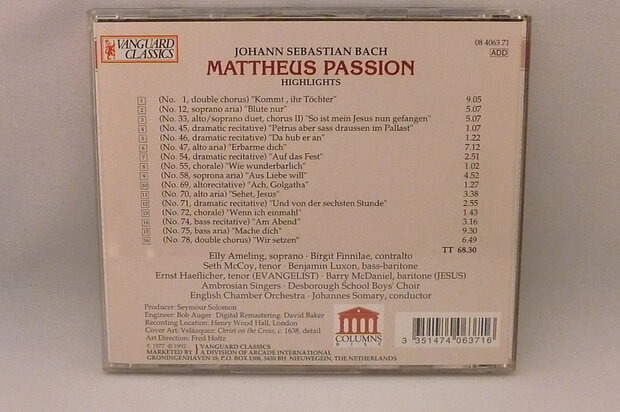 J.S.Bach - St. Matthew Passion / Elly Ameling