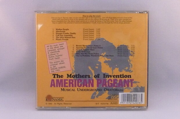 洋楽 the mothers of invention AMERICN PAGEANT The Mothers Of Invention – American Pageant (Musical
