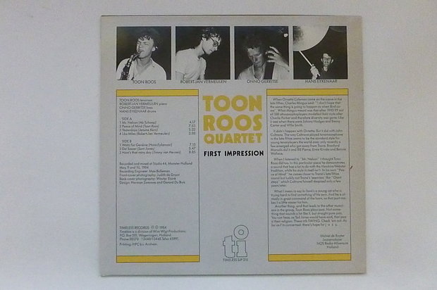 Toon Roos Quartet - First Imperssion (LP)