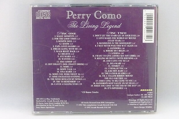 Perry Como - The Living Legend (2 CD)