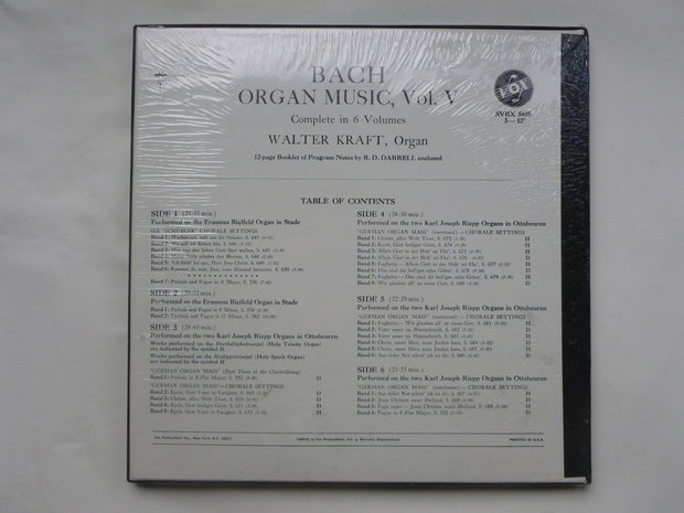 J.S.Bach - Organ Music / Walter Kraft (3 LP)nieuw