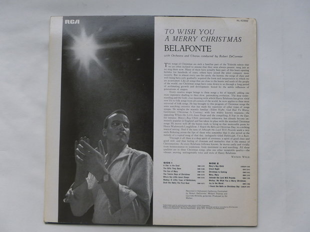 Belafonte - To wish you a merry Christmas (LP)