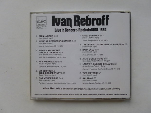 Ivan Rebroff - Live in Concert / Recitals 1968-1982