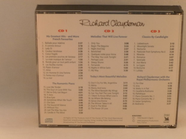 Richard Clayderman - Meesters van de Sfeermuziek (3 CD)