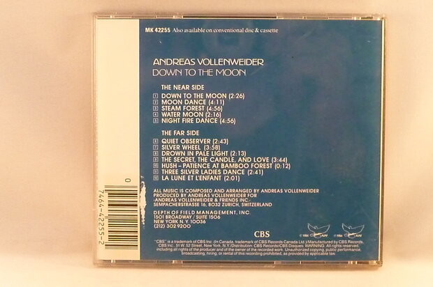 Andreas Vollenweider - Down to the Moon (USA)