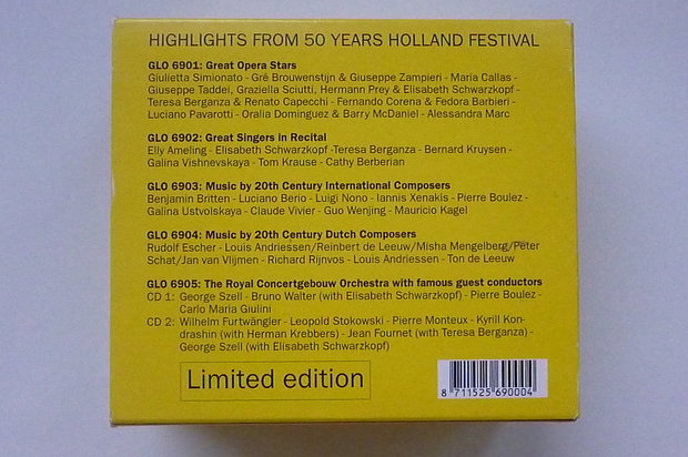 Fifty years Holland Festival - A Dutch Miracle (6 CD) 