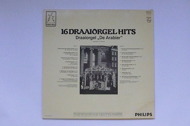 16 Draaiorgel Hits Draaiorgel " De Arabier" (LP)