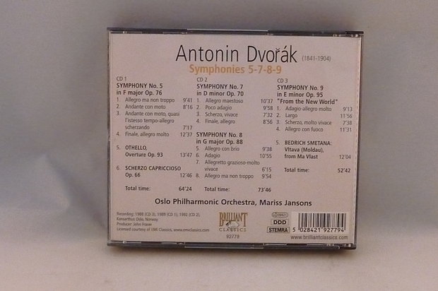 Dvorak - Symphonies 5-7-8-9 / Mariss Jansons (3 CD)