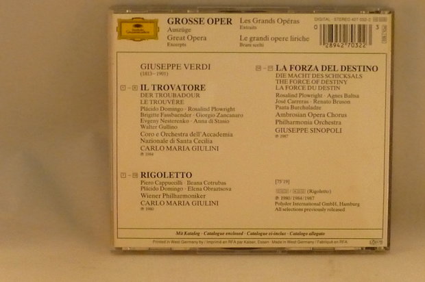 Il Trovatore / Rigoletto / La Forza Del Destino - Guilini / Sinopoli