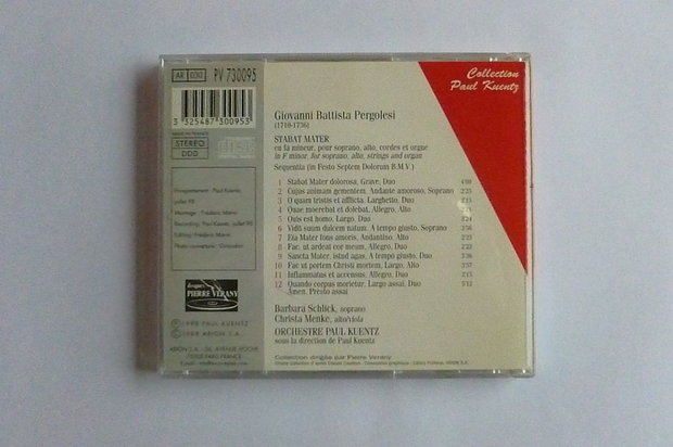 Pergolesi - Stabat Mater / Barbara Schlick / Paul Keuntz