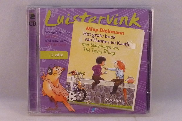 Luistervink Miep Diekman - Het grote boek van Hannes en Kaatje (2 CD) Nieuw