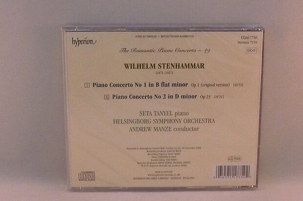 Stenhammar - Concerto / Seta Tanyel (nieuw)