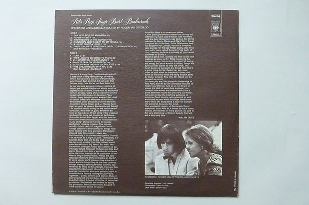 Rita Reys sings Burt Bacharach / Rogier van Otterloo (LP)