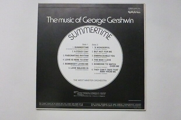 The Music of George Gershwin - Summertime / west minster orchestra
