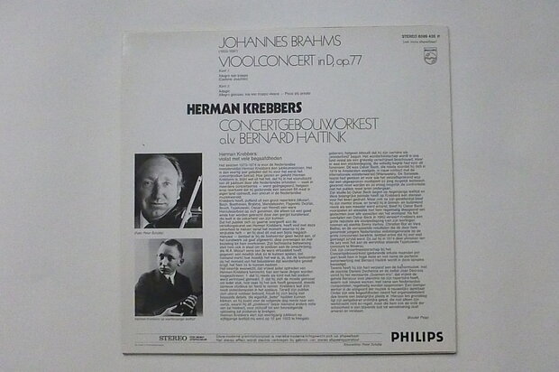 Herman Krebbers - Brahms / Bernard Haitink (LP)