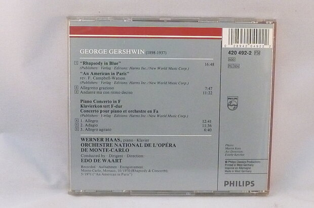 Gershwin - Rhapsoday in Blue / Edo de Waart