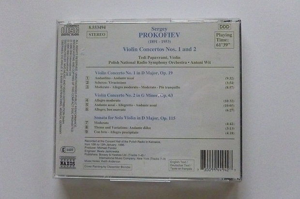 Prokofiev - Violin Concertos / Antoni Wit