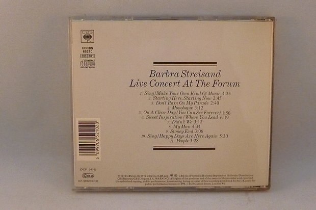 Barbra Streisand - Live Concert at the Forum