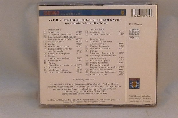 Honegger - Le Roi David / Andries Clement
