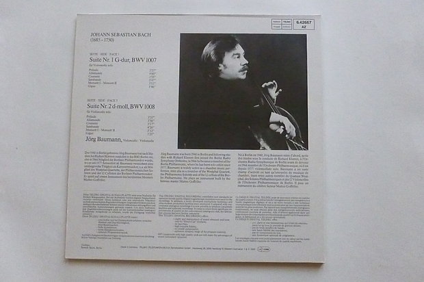 Bach - Suiten fur Violoncello / Jörg Baumann (LP)