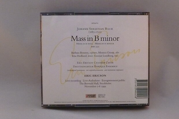 J.S.Bach - Mass / Eric Ericson (2 CD)