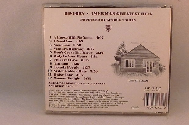 America - Greatest Hits / History