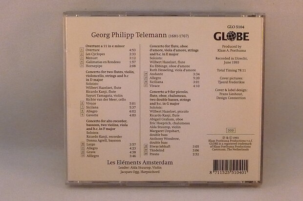 Telemann - Ouverture, concerti / Les Elements Amsterdam