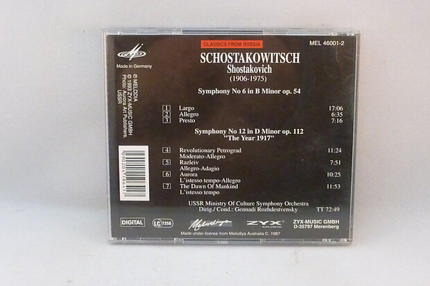 Schostakowitsch - Symphony 6 & 12 / Rozhdestvensky